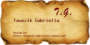 Tauszik Gabriella névjegykártya