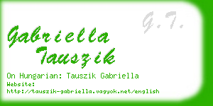gabriella tauszik business card
